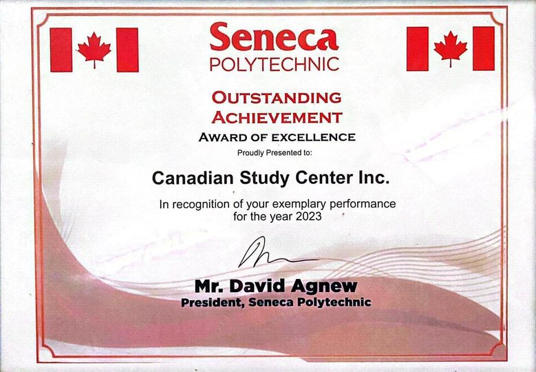 Outstanding Achievement Award from Seneca College